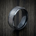 Black Titanium and Hammered Tantalum Custom Mens Ring