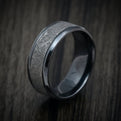 Black Titanium and Splatter Finish Tantalum Custom Mens Ring