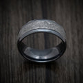 Black Titanium and Splatter Finish Tantalum Custom Mens Ring