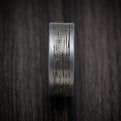 Tantalum and Black Titanium Tree Bark Mens Ring