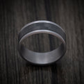 Tantalum and Black Carbon Fiber Mens Ring