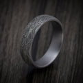 Tantalum Mens Ring with Snake Skin Pattern