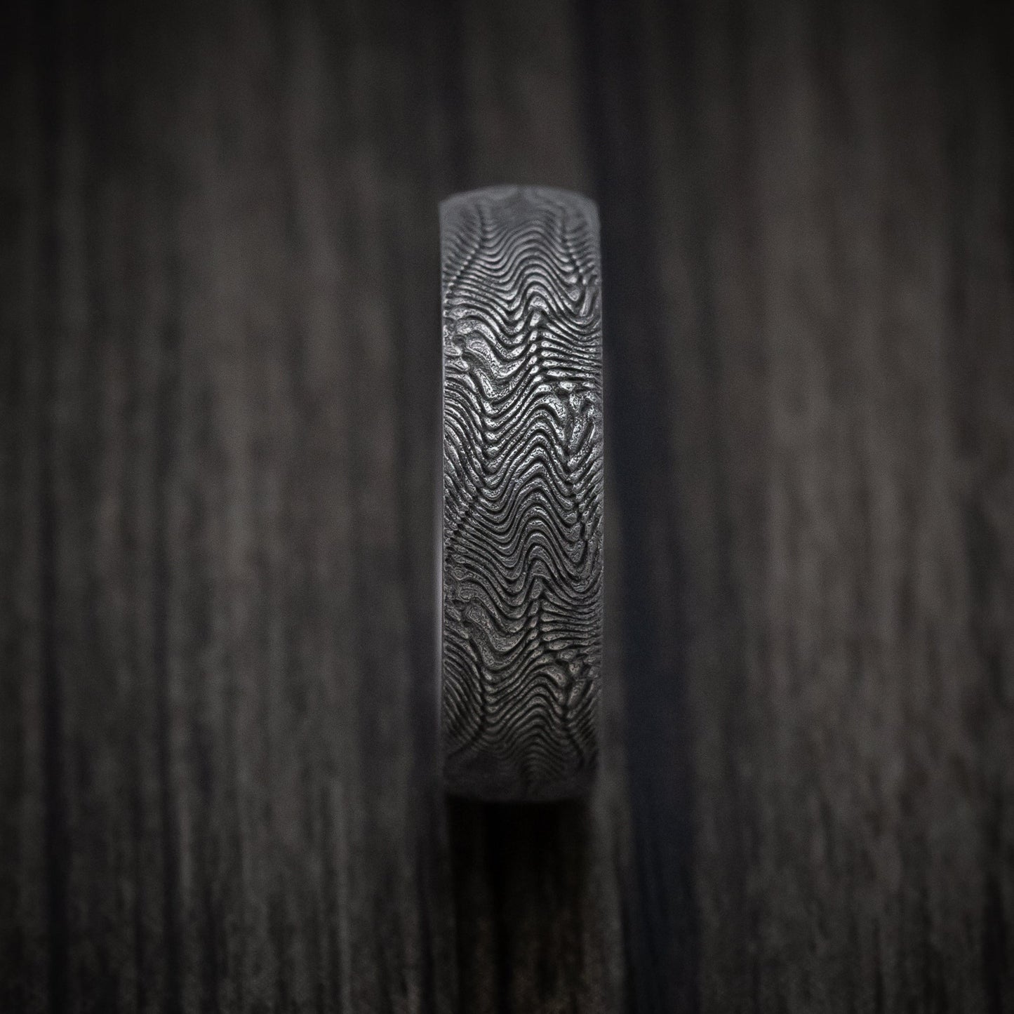 Tantalum Mens Ring with Snake Skin Pattern