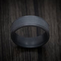 Darkened Tantalum with Two-Tone Finish Mens Ring