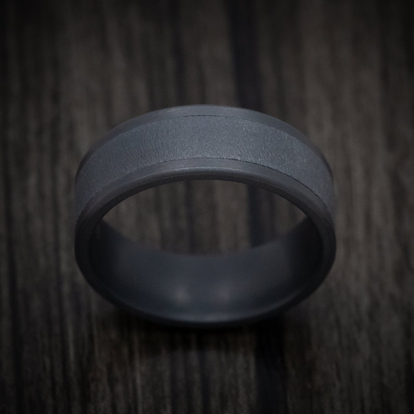 Darkened Tantalum with Two-Tone Finish Mens Ring