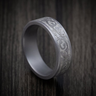 Tantalum Vintage Floral Mens Band