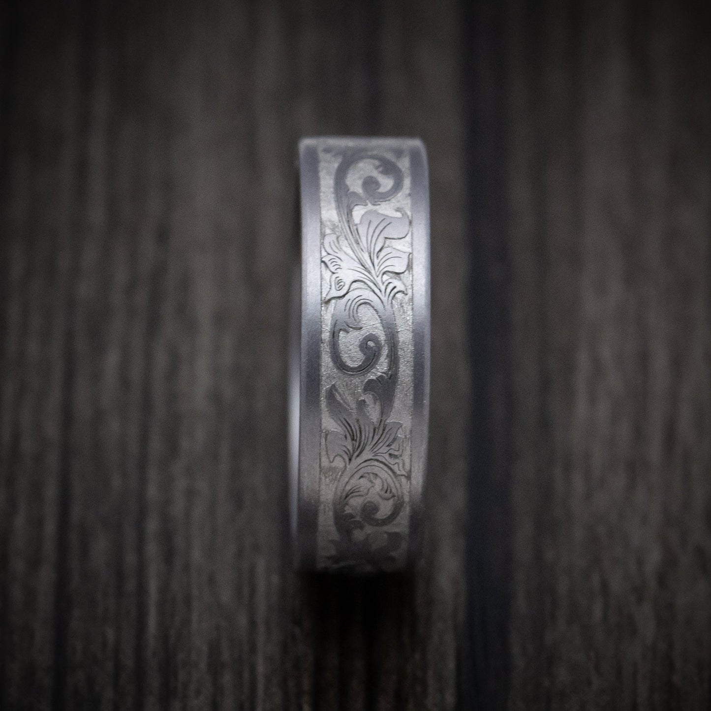 Tantalum Vintage Floral Mens Band