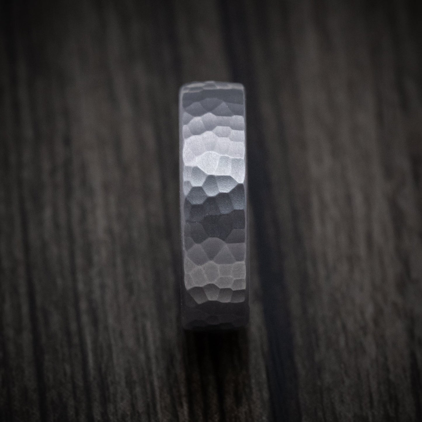 Hammered Tantalum Mens Ring