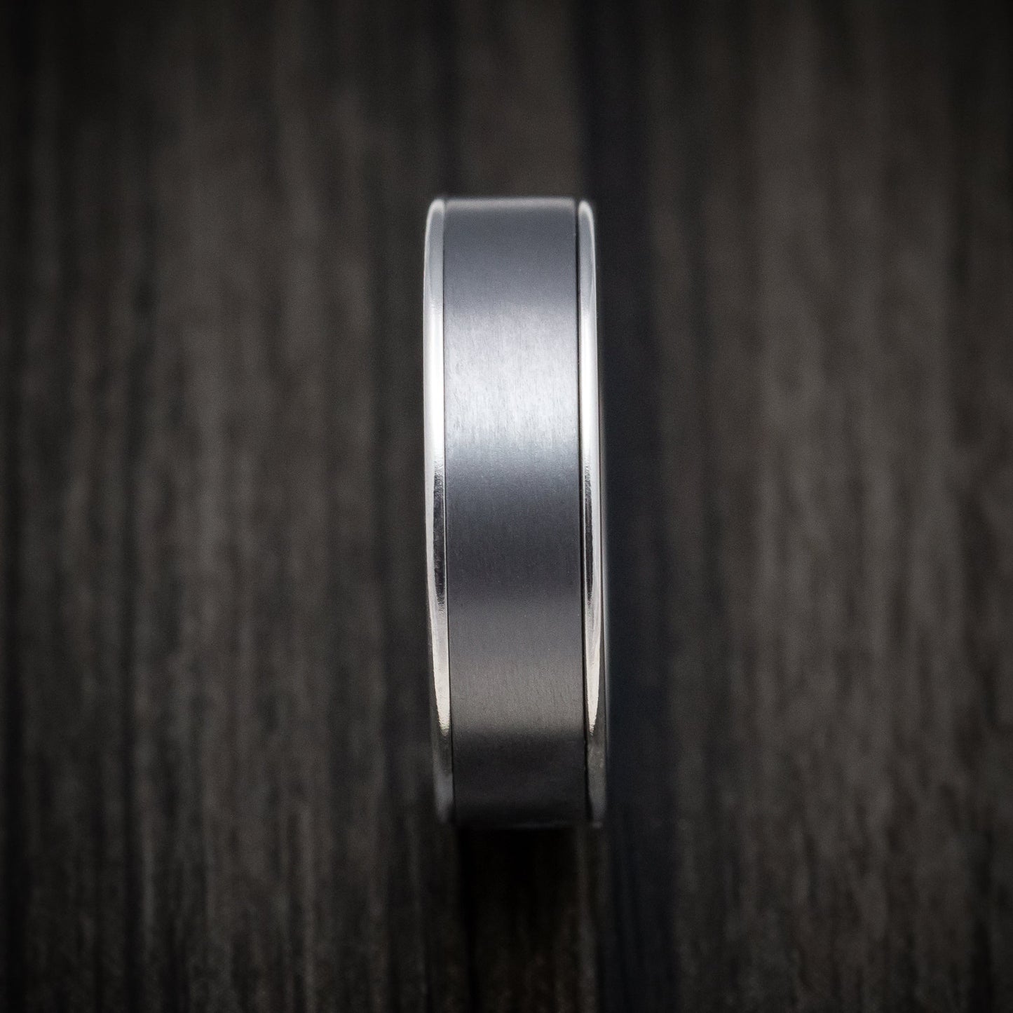 14K White Gold and Tantalum Mens Ring