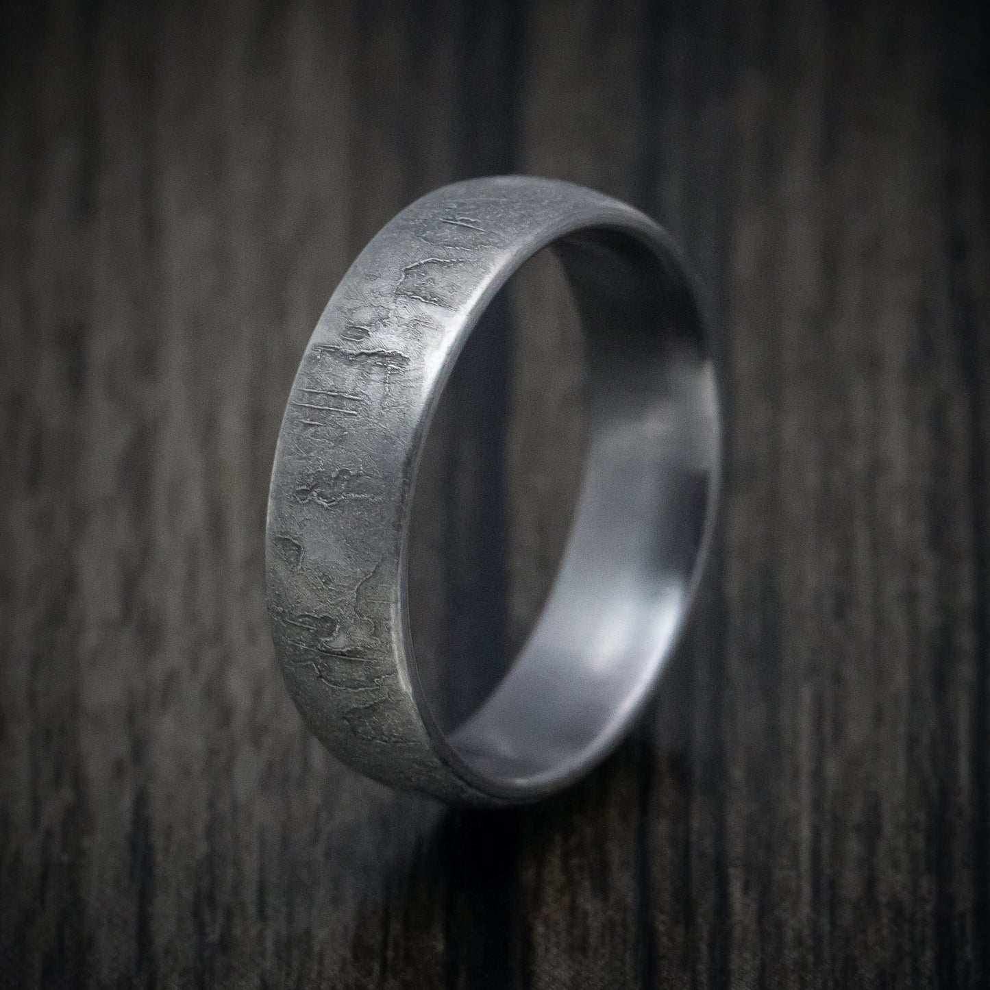 Textured Tantalum Wedding Men's Band