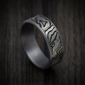 Tantalum and Black Titanium Topography Pattern Ring