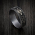 Tantalum and Black Titanium Arrowhead Pattern Ring