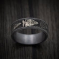 Tantalum and Black Titanium Arrowhead Pattern Ring