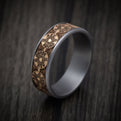 Tantalum and 14K Gold 12 Gauge Back Pattern Ring