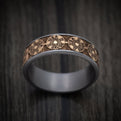 Tantalum and 14K Gold 12 Gauge Back Pattern Ring