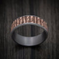 Tantalum and 14K Gold Bamboo Pattern Ring