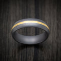 Tantalum Men's Ring with 22K Yellow Gold Inlay