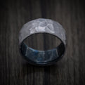 Tantalum and DiamondCast Sleeve Hammered Men's Ring Custom Made