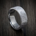 Tantalum Angled Tree Bark Finish Men's Ring