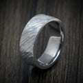 Tantalum Angled Tree Bark Finish Men's Ring