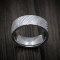 Tantalum Angled Tree Bark Finish Men's Ring