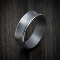 Concave Tantalum Band with Satin Finish Custom Made Men's Ring