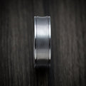 Concave Tantalum Band with Satin Finish Custom Made Men's Ring