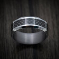 Tantalum Band with Carbon Fiber Inlay Custom Made Men's Ring