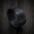 Black Tantalum Band with Satin Finish Custom Made Men's Ring