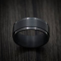 Black Tantalum Band with Satin Finish Custom Made Men's Ring