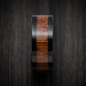 Black Tantalum Band with Wood Inlay Custom Made Men's Ring