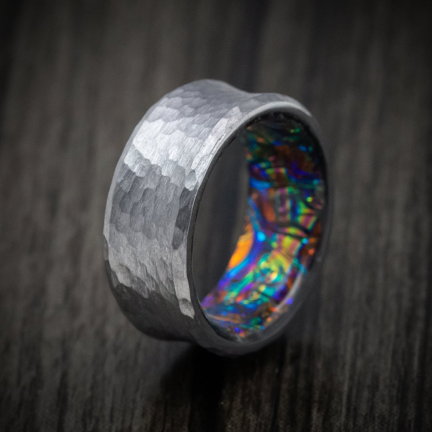 Tantalum and Dichrolam Sleeve Men's Ring Custom Made Band