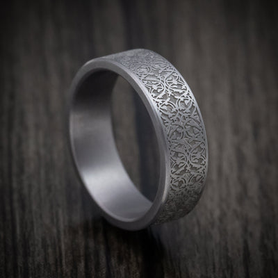 Tantalum Men's Ring with Ottoman Style Pattern