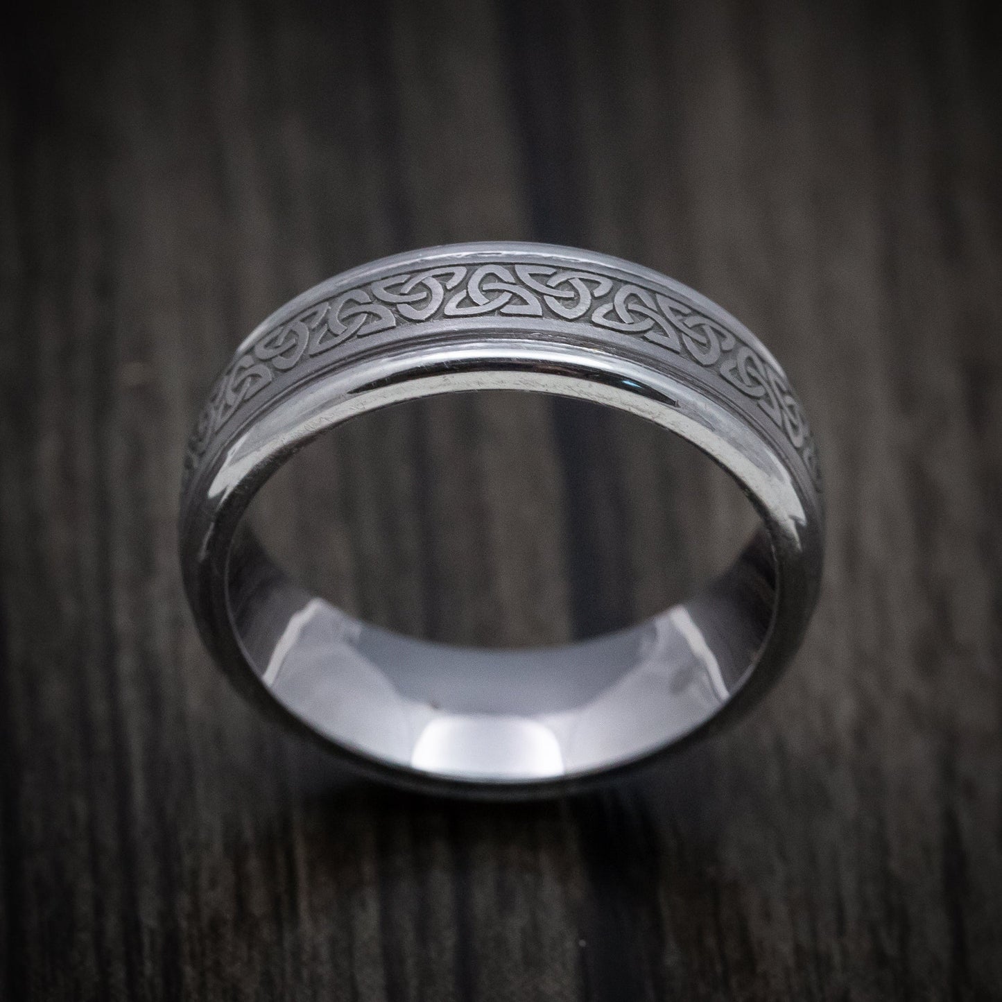 Tantalum Men's Ring with Celtic Love Knot Design