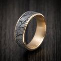 14K Gold and Tantalum Marble Texture Men's Ring