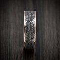 14K Gold and Tantalum Stone Wall Texture Men's Ring