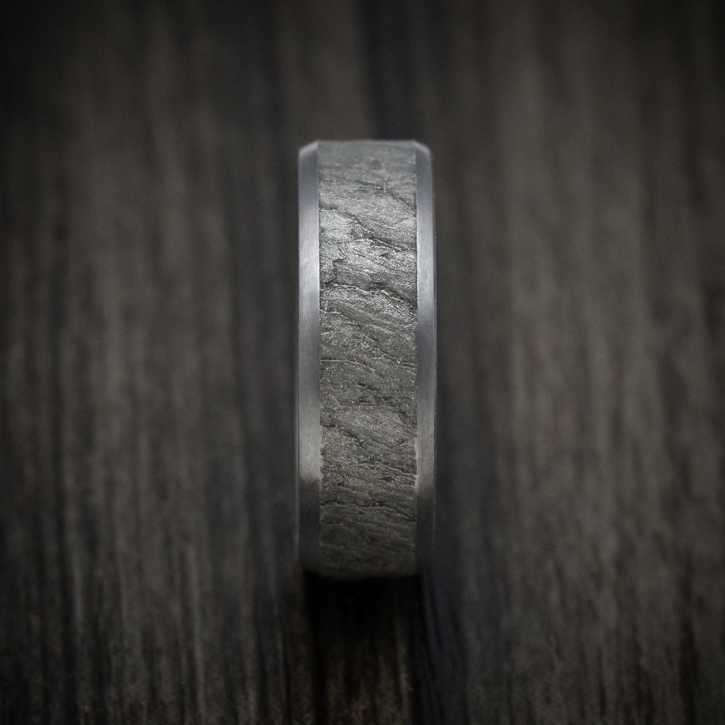 Tantalum Men's Ring with Lava Rock Finish Custom Made