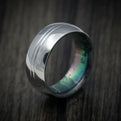 Tantalum and Black Mother of Pearl Sleeve Men's Ring Custom Made Band