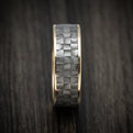 14K Gold And Tantalum Basketweave Texture Men's Ring