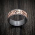 Tantalum Men's Ring With 14K Gold Celtic Knot Pattern Inlay