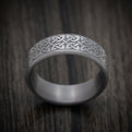 Tantalum Men's Ring With Celtic Knot Pattern Custom Band