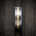 Tantalum and 14K Gold Weave Inlay Men's Ring Custom Made Band