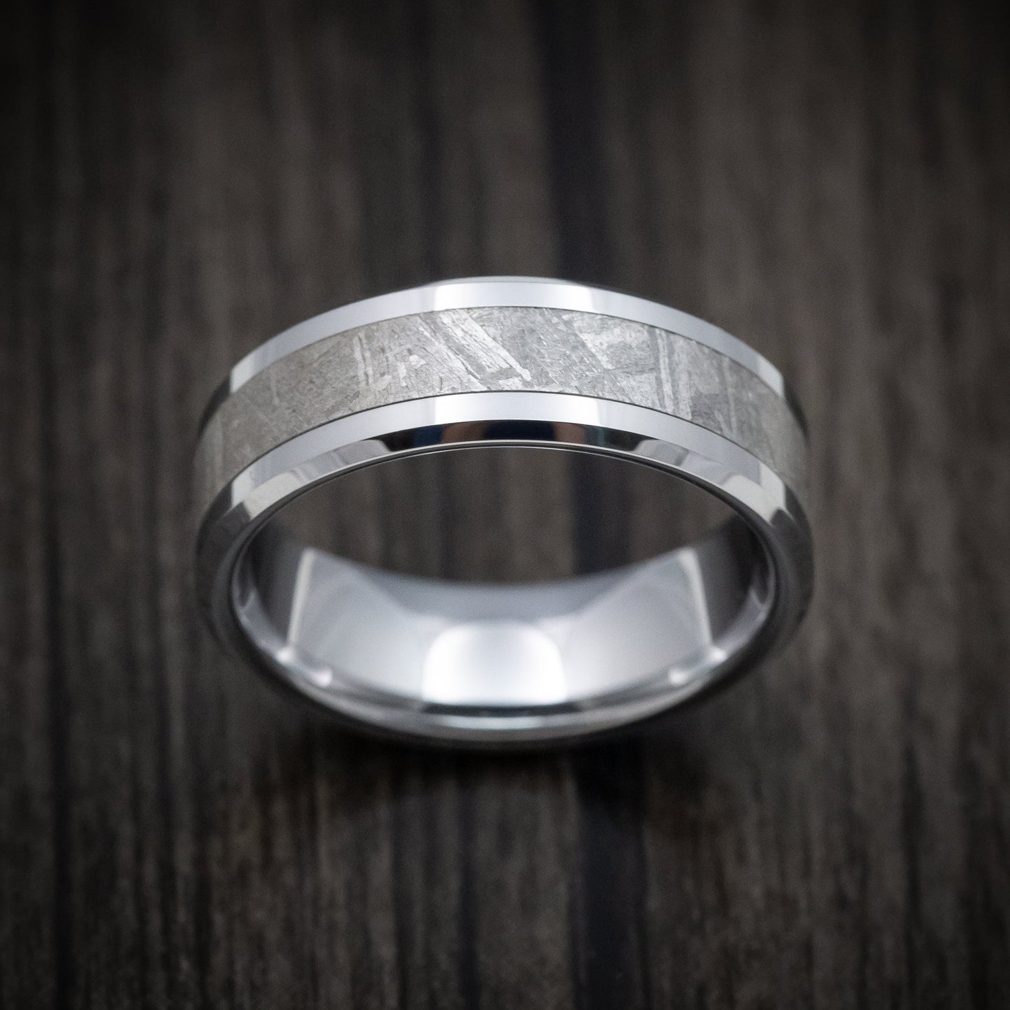 Tantalum and Gibeon Meteorite Men's Ring Custom Made Band