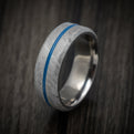 Gibeon Meteorite Men's Ring with Tantalum Sleeve and Cerakote Inlay