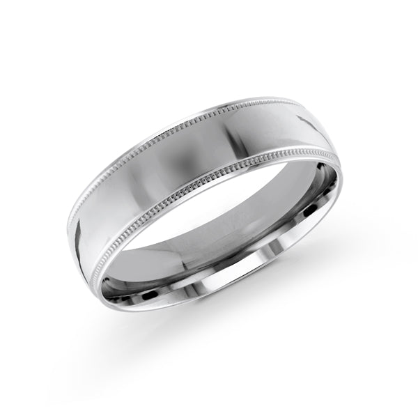 Malo White Gold Men's Wedding Band 6mm J-102-06WG