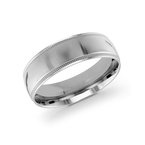 Malo White Gold Men's Wedding Band 7mm J-102-07WG