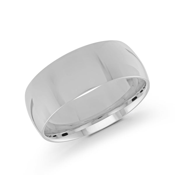 Malo White Gold Men's Wedding Band 8mm J-206-08WG