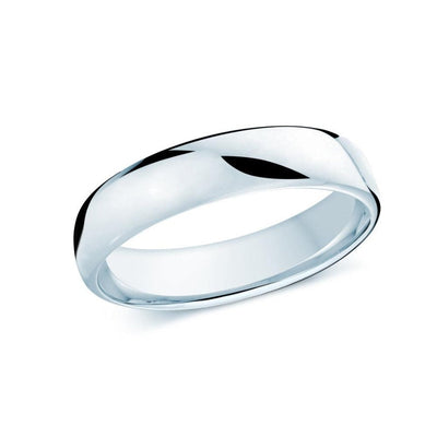 10kt White Gold 5.5mm Eurodome Wedding Band