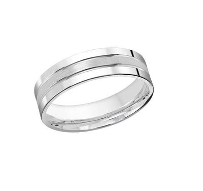 10kt White Gold 6mm Wedding Band