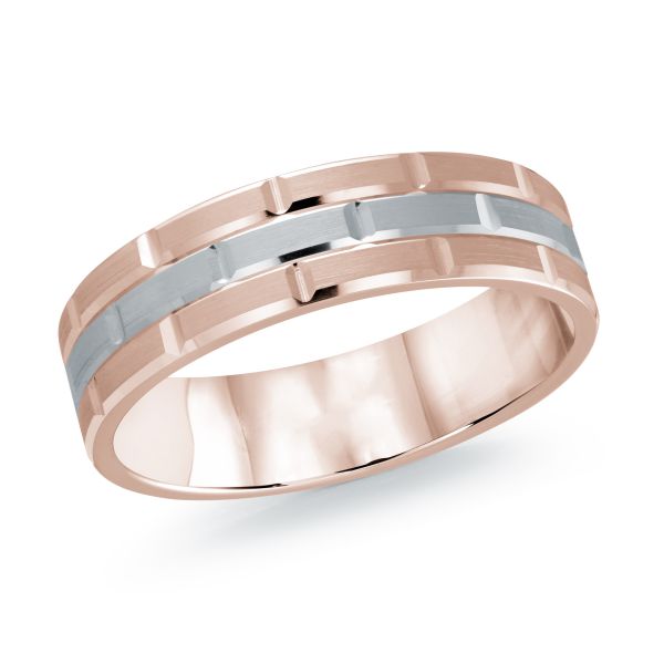 Malo Pink Gold Men's Wedding Band 6mm MRD-476-6P